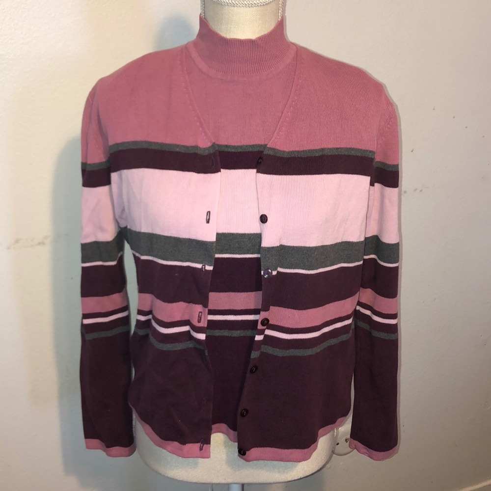 2 piece-cardigan with sleeveless top